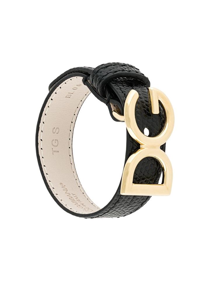 Dolce & Gabbana Logo Plaque Bracelet - Black