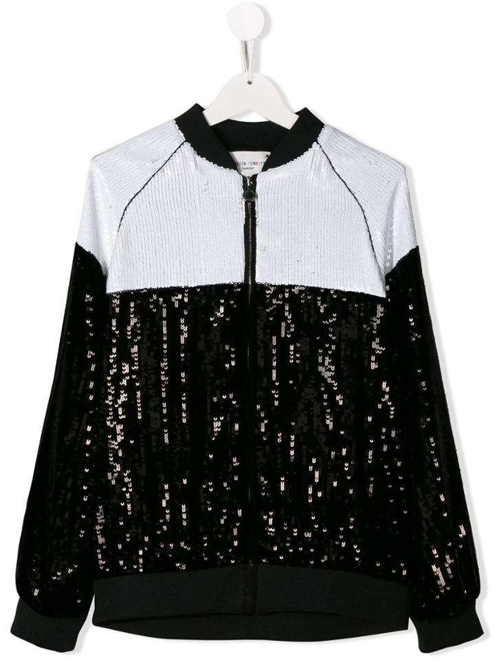 Alberta Ferretti Kids Teen Sequinned Jacket - Black