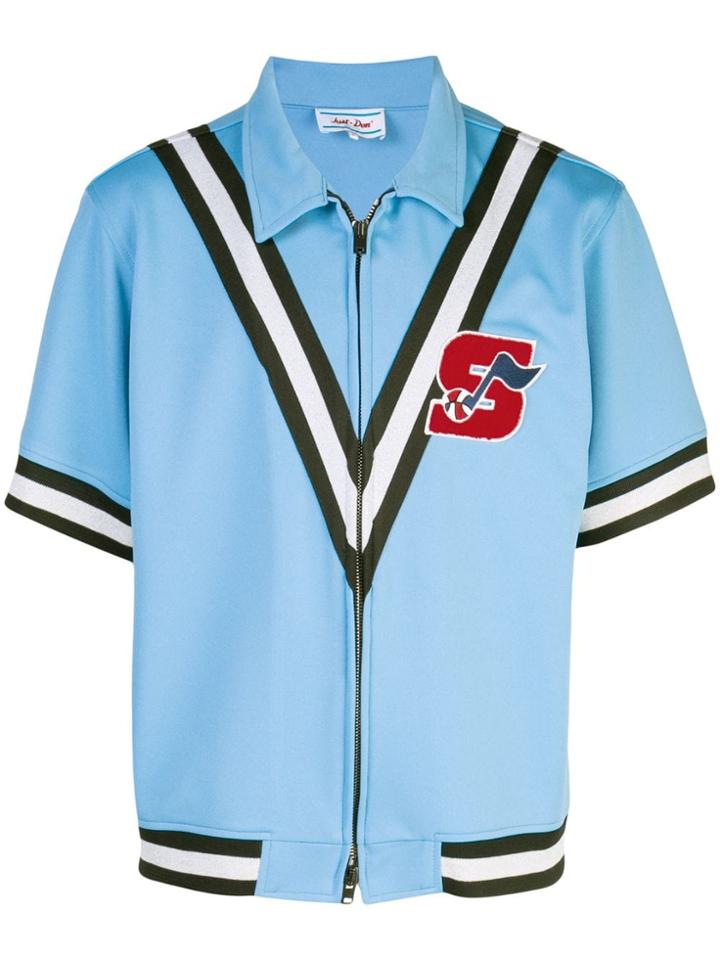 Just Don Shortsleeved Zipped Shirt - Blue