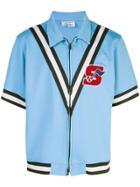 Just Don Shortsleeved Zipped Shirt - Blue