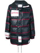 Calvin Klein Jeans All Over Logo Padded Jacket - Black