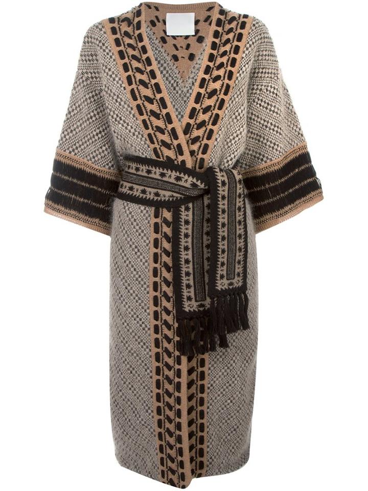 Mame Patterned Belted Coat