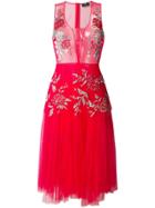 Elisabetta Franchi Sequin Embellished Tulle Dress - Pink