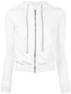 Rick Owens Drkshdw Zipped Hoodie, Women's, Size: Small, White, Cotton