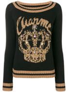 Twin-set Crown Knit Sweater - Black