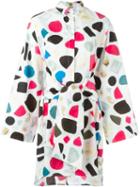 Msgm Abstract Print Wrap Dress