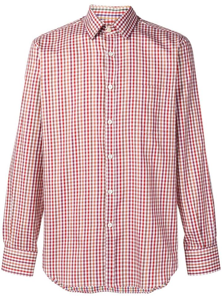 Canali Gingham Check Shirt - Red