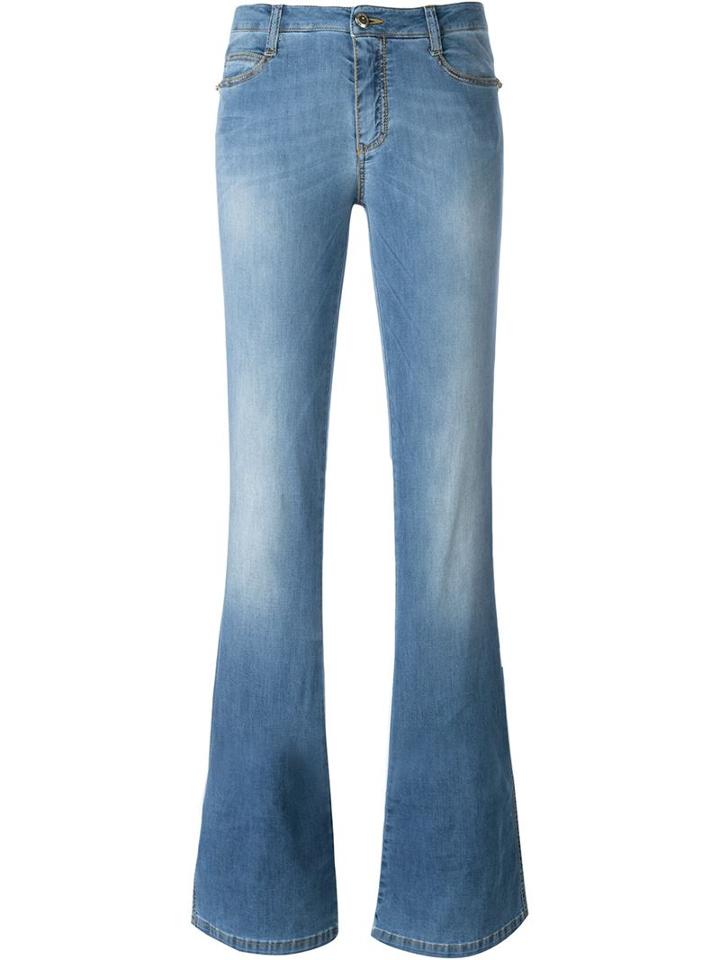 Ermanno Scervino Stretch Flared Jeans, Women's, Size: 38, Blue, Cotton/spandex/elastane