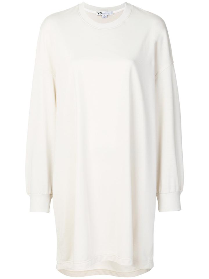 Y-3 Un-dyed Longline Sweatshirt - Nude & Neutrals