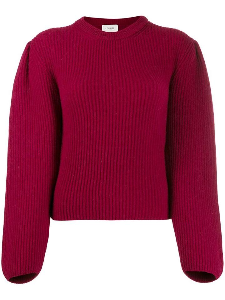 Lemaire Ribbed Knit Jumper - Red