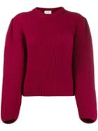 Lemaire Ribbed Knit Jumper - Red