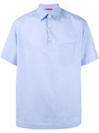 Barena Flared Polo Shirt, Men's, Size: 50, Blue, Cotton/spandex/elastane