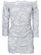 Olvi´s Off-shoulder Floral Lace Top - Dove Grey