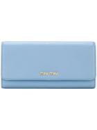 Miu Miu Classic Continental Wallet - Blue