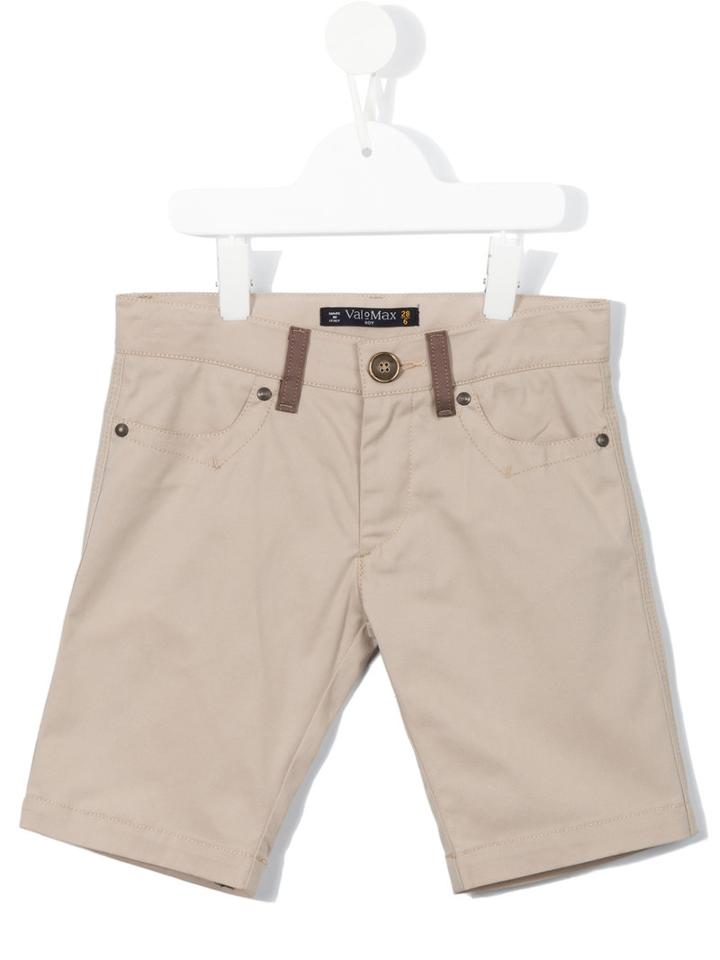 Valmax Kids - Trim Detail Shorts - Kids - Cotton/elastodiene - 10 Yrs, Nude/neutrals