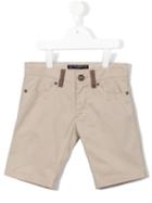 Valmax Kids - Trim Detail Shorts - Kids - Cotton/elastodiene - 10 Yrs, Nude/neutrals
