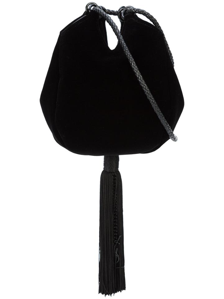 Saint Laurent Mansour Bucket Bag - Black