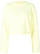 T By Alexander Wang Cropped Sweatshirt - Green