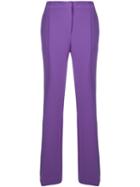 Victoria Victoria Beckham High-waist Flared Trousers - Purple