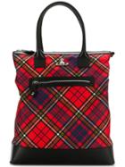 Vivienne Westwood Tartan Logo Tote - Red