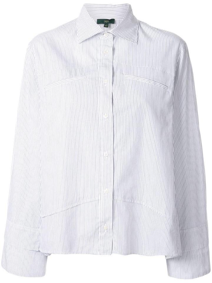 Jejia Striped Panel Shirt - White