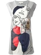 Stella Mccartney Appliqué Detail T-shirt - Grey