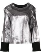 Mm6 Maison Margiela Structured Metallic Sweater