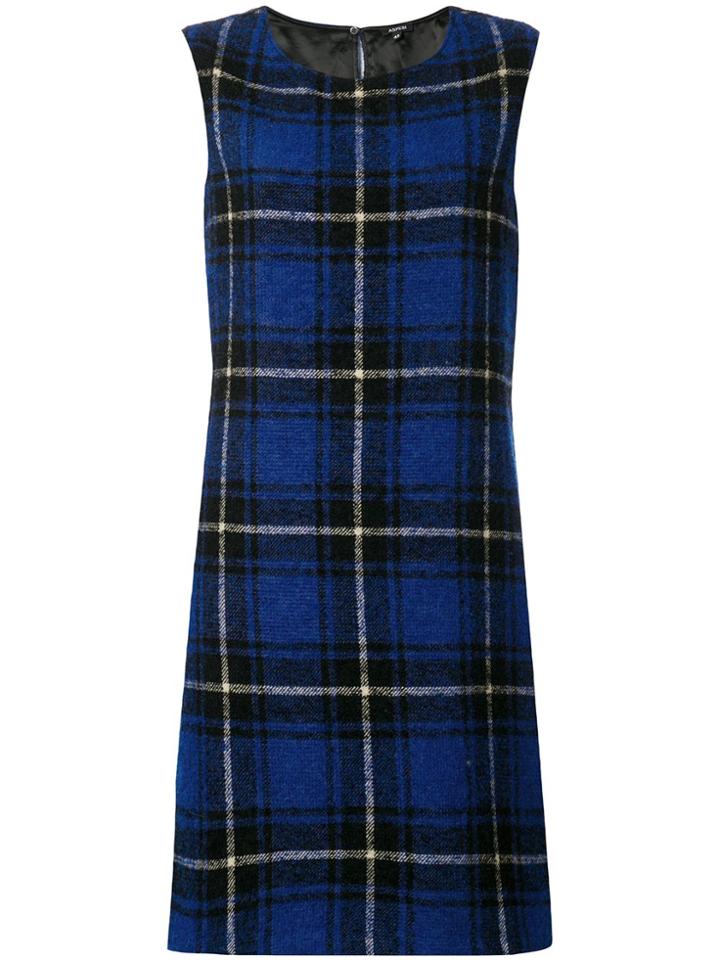 Aspesi Checked Mini Dress - Blue