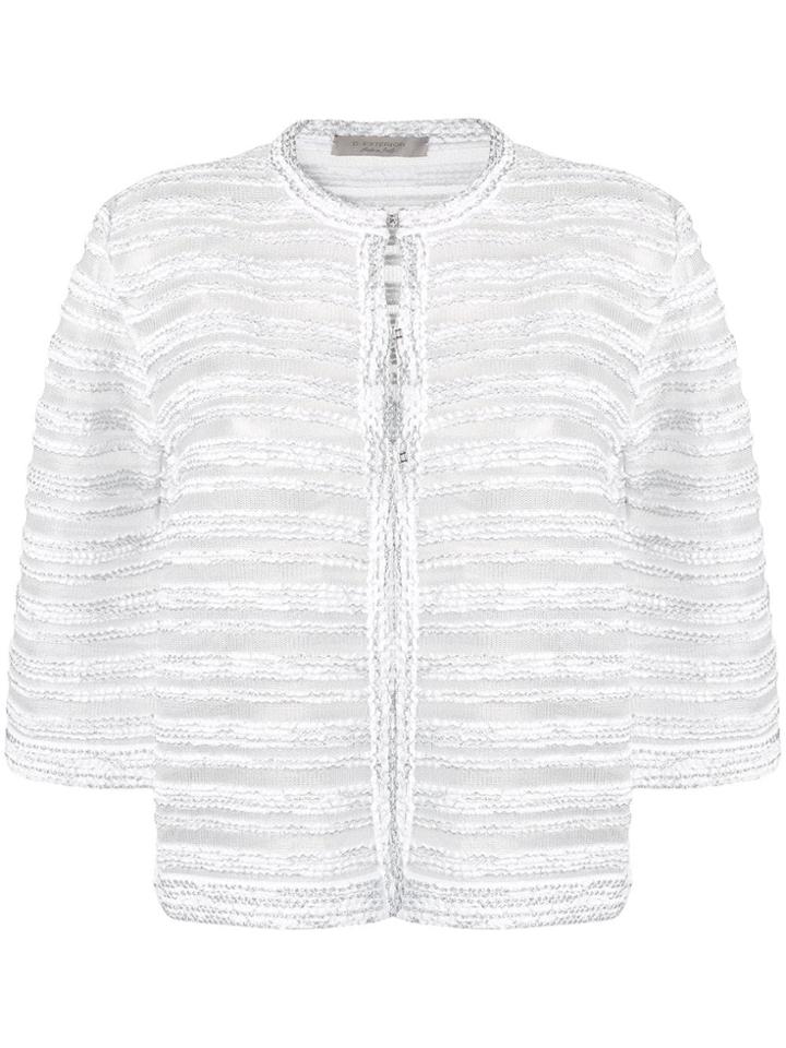 D.exterior Brocade Fitted Jacket - White