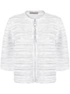 D.exterior Brocade Fitted Jacket - White