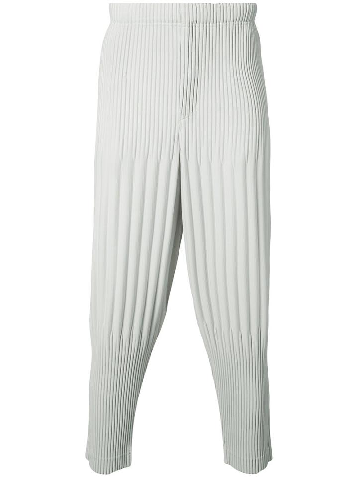 Homme Plissé Issey Miyake - Long Trousers - Men - Polyester - 3, Grey, Polyester