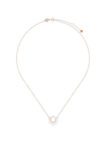 Tinyom 18k Rose Gold Diamond Necklace - Metallic