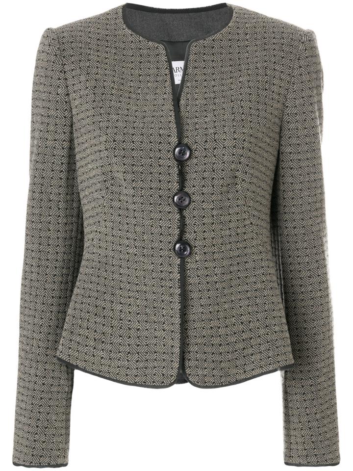 Armani Collezioni Tri-button Fitted Jacket - Grey