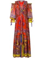 Etro Printed Flared Long Dress - Multicolour