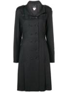 Chanel Pre-owned 2009 Box Pleats Flared Coat - Black