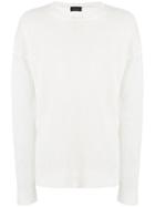 Roberto Collina Slouchy Dropped Shoulder Sweater - White