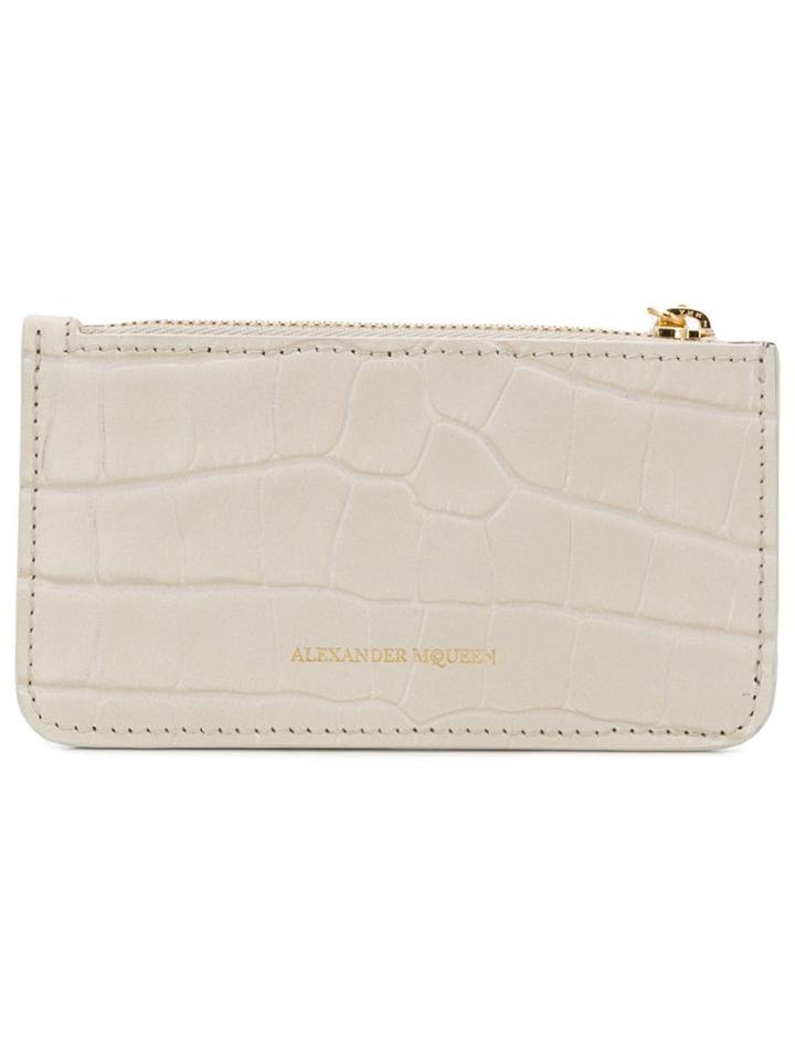 Alexander Mcqueen Skull Coin Cardholder - White