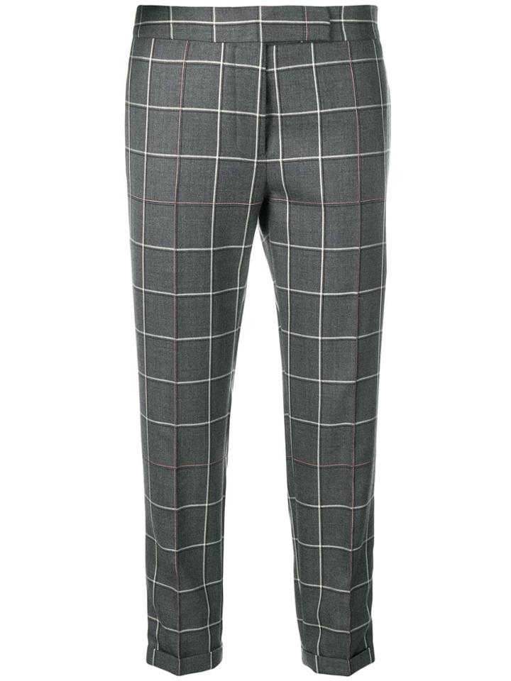 Thom Browne Shadow Check Skinny Trouser - Grey