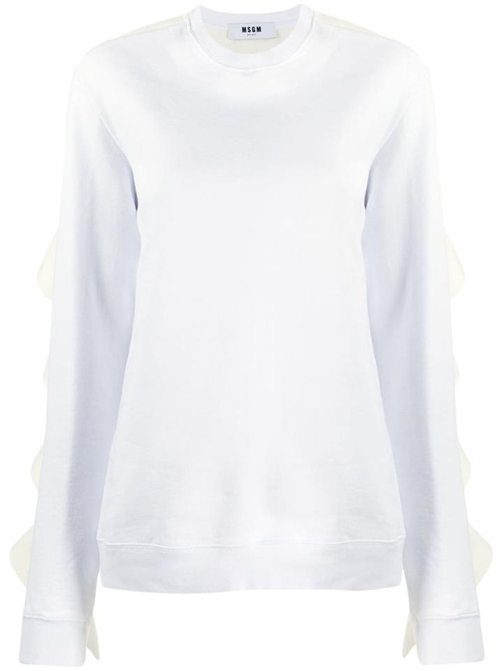Msgm Ruffled Jumper - White