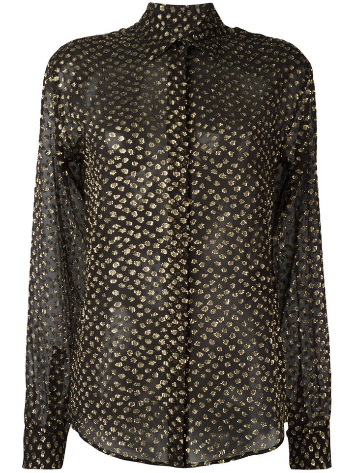 Saint Laurent Embroidered Shirt - Black