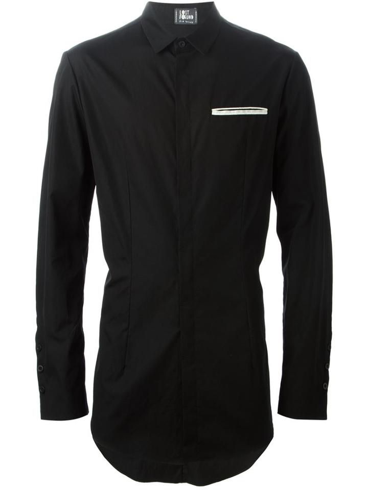 Lost And Found Contrast Chest Pocket Shirt