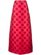 Ultràchic Patterned Maxi Skirt, Women's, Size: 42, Pink/purple, Polyester/silk