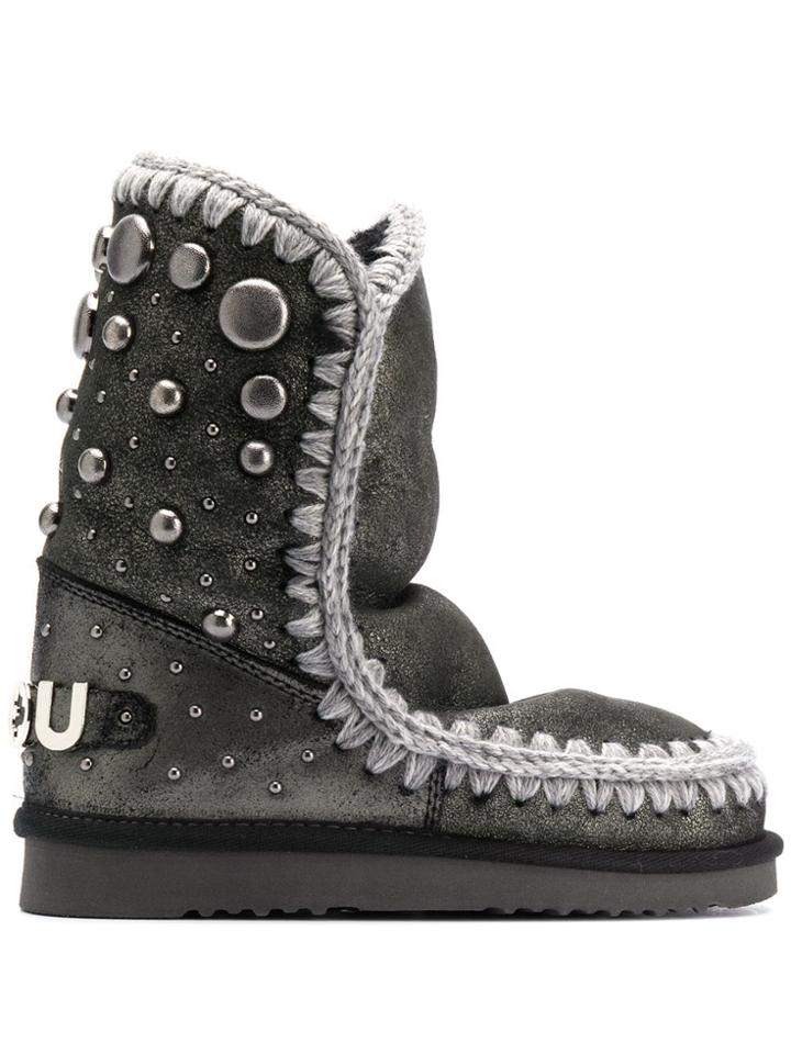 Mou Eskimo 24 Studded Boots - Black
