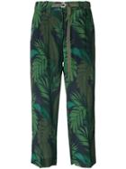 Moncler Fougeres Print Cropped Trousers - Green