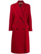System Oversized Double-breasted Coat - Red