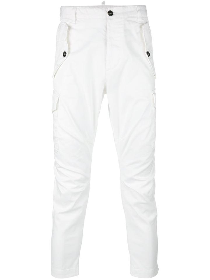 Dsquared2 Straight Leg Jeans, Men's, Size: 46, White, Cotton