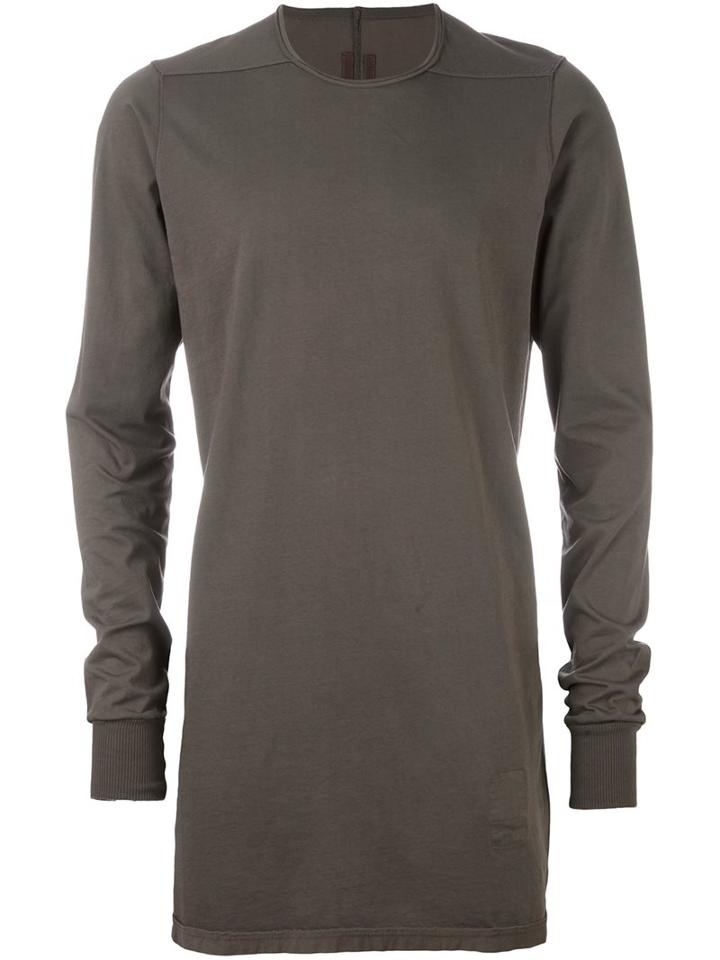 Rick Owens Drkshdw Long Sleeve T-shirt, Men's, Size: Medium, Grey, Cotton