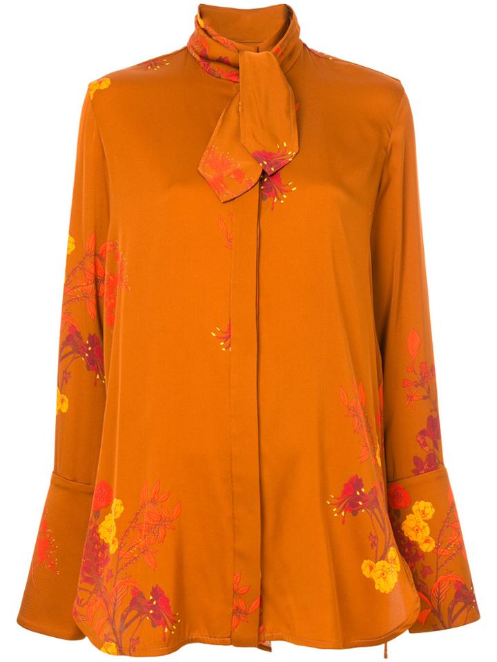 Ellery Ride Lonesome Neck-tie Shirt - Yellow & Orange