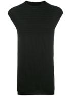 Rick Owens Oversized Vest Top, Men's, Black, Virgin Wool