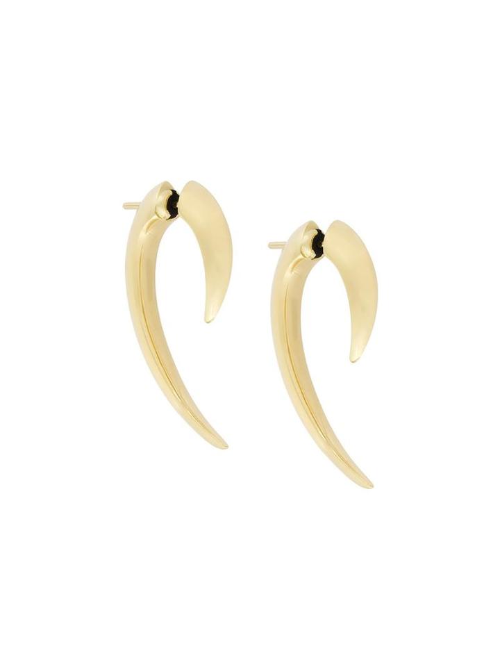 Shaun Leane 18kt Yellow Gold 'hook' Earrings, Women's, Metallic